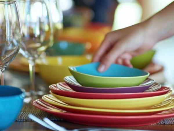 Como usar tigelas coloridas e guardanapos na mesa posta?