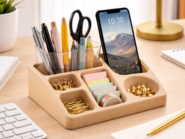 Organização no home office: como escolher organizadores multiuso e porta-canetas ideais